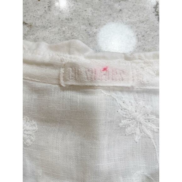 CP Shades Floral Embroidered White Linen Tunic Top Tunics Pockets XS - Picture 9 of 11